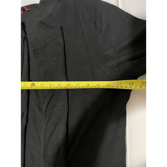 Red Woman's Black Open Front Cardigan 1X - Picture 10 of 11